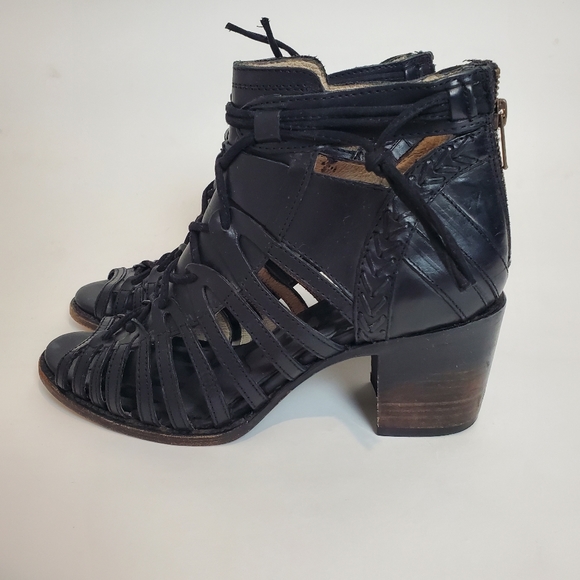 FreeBird by Steven Wazee Black Leather Womens Size 9 - Picture 2 of 9